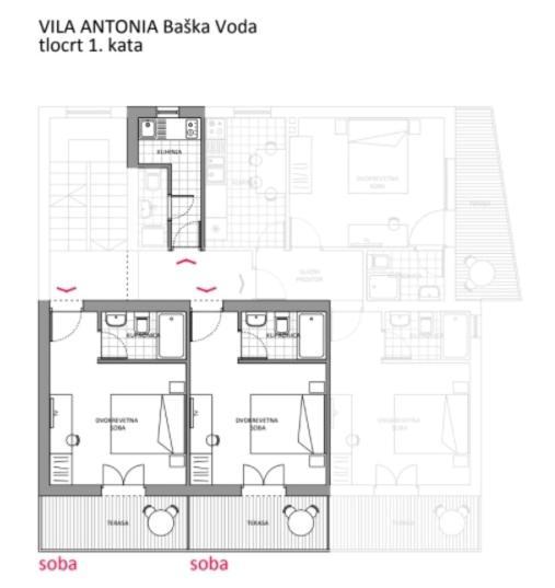 Villa Antonia Baška Voda Dış mekan fotoğraf
